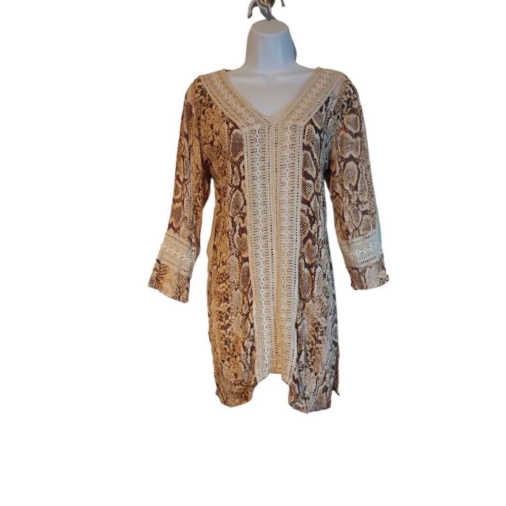 Raya Sun Crochet Animal Print Cover up